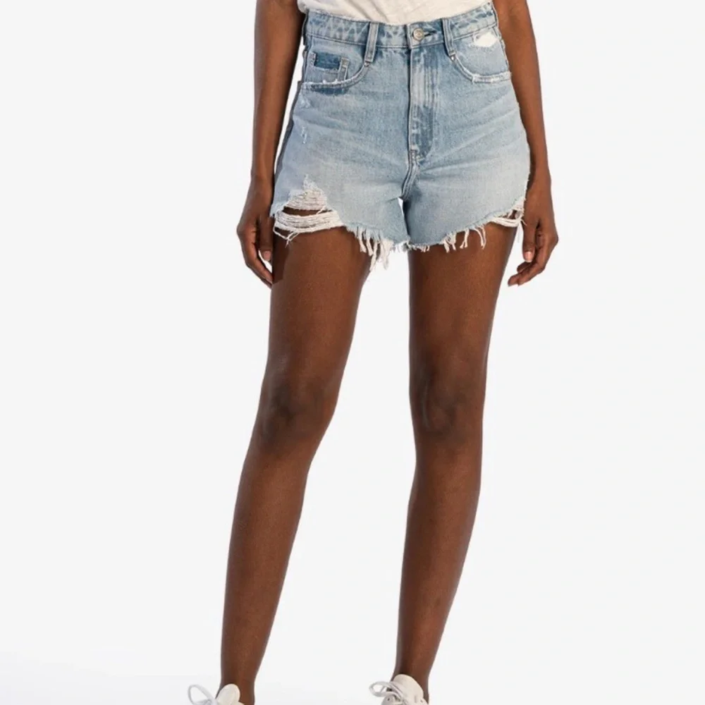 Kut from the Kloth Jane high waist long Jean Shorts